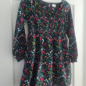 Hanna Andersson 100% cotton Floral Kids Dress - Black and Multicolor Size 10